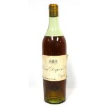 Single bottle of 1865 vintage Henri Duport & Co. Grande Champagne Cognac, unopened, mid-shoulder