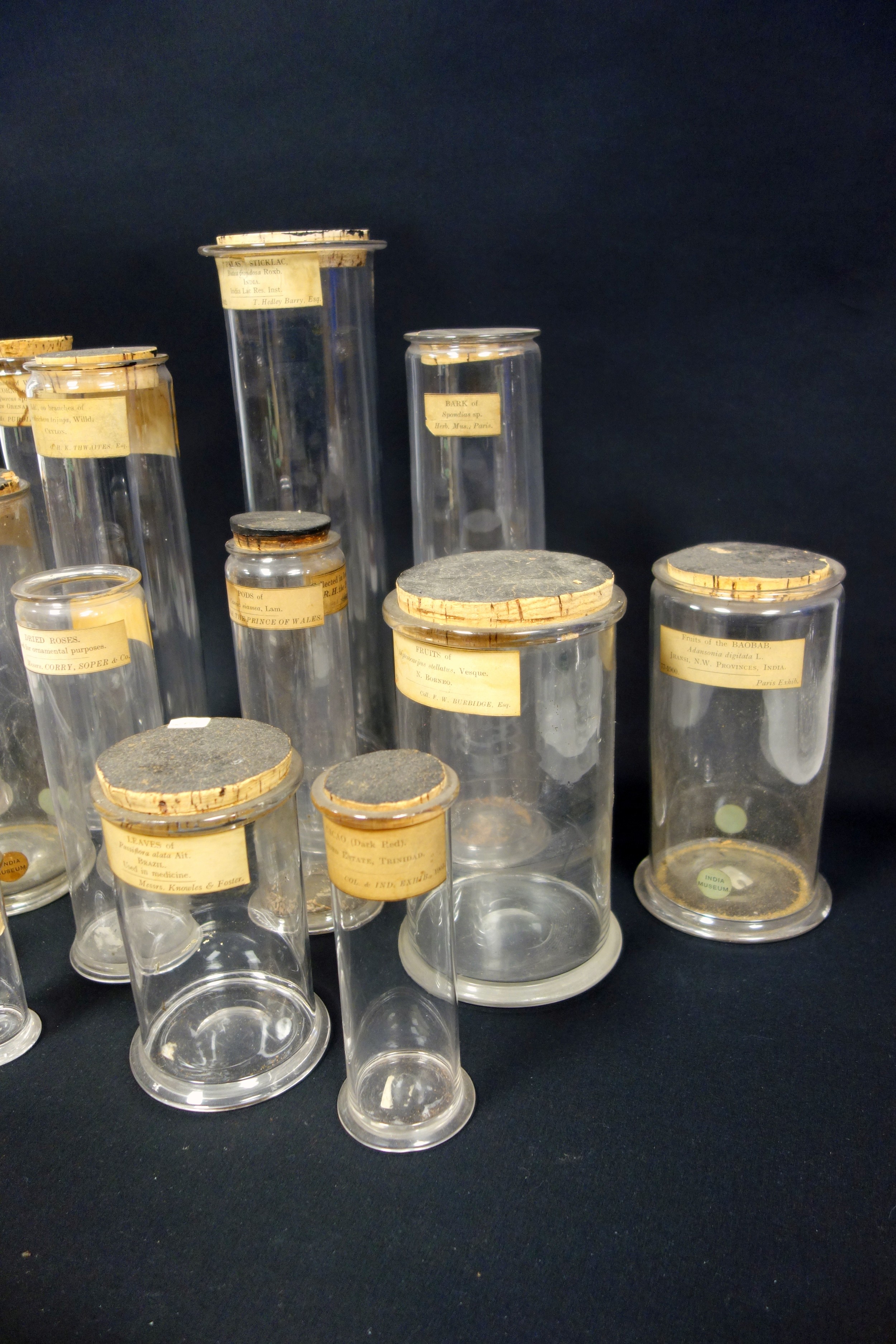 Collection of 14 Victorian and later labelled apothecary jars, including one labelled "Collected - Image 2 of 7