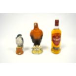 2 Beswick Beneagles scotch whisky ceramic decanters, "Golden Eagle", 75cl, with detachable head,