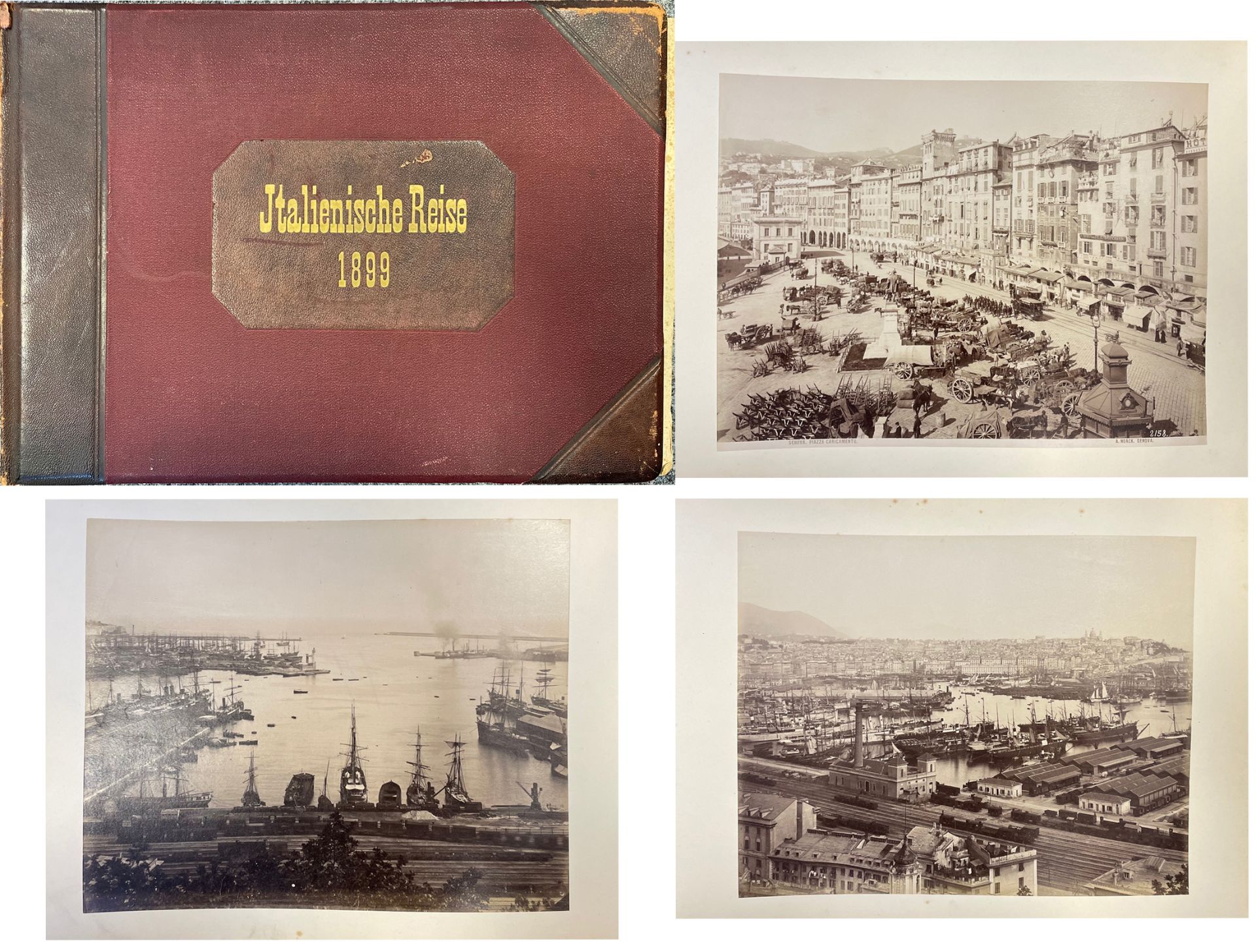 ITALIEN REISE 1899 Album mit circa 70 Fotos 27,5x22 cm