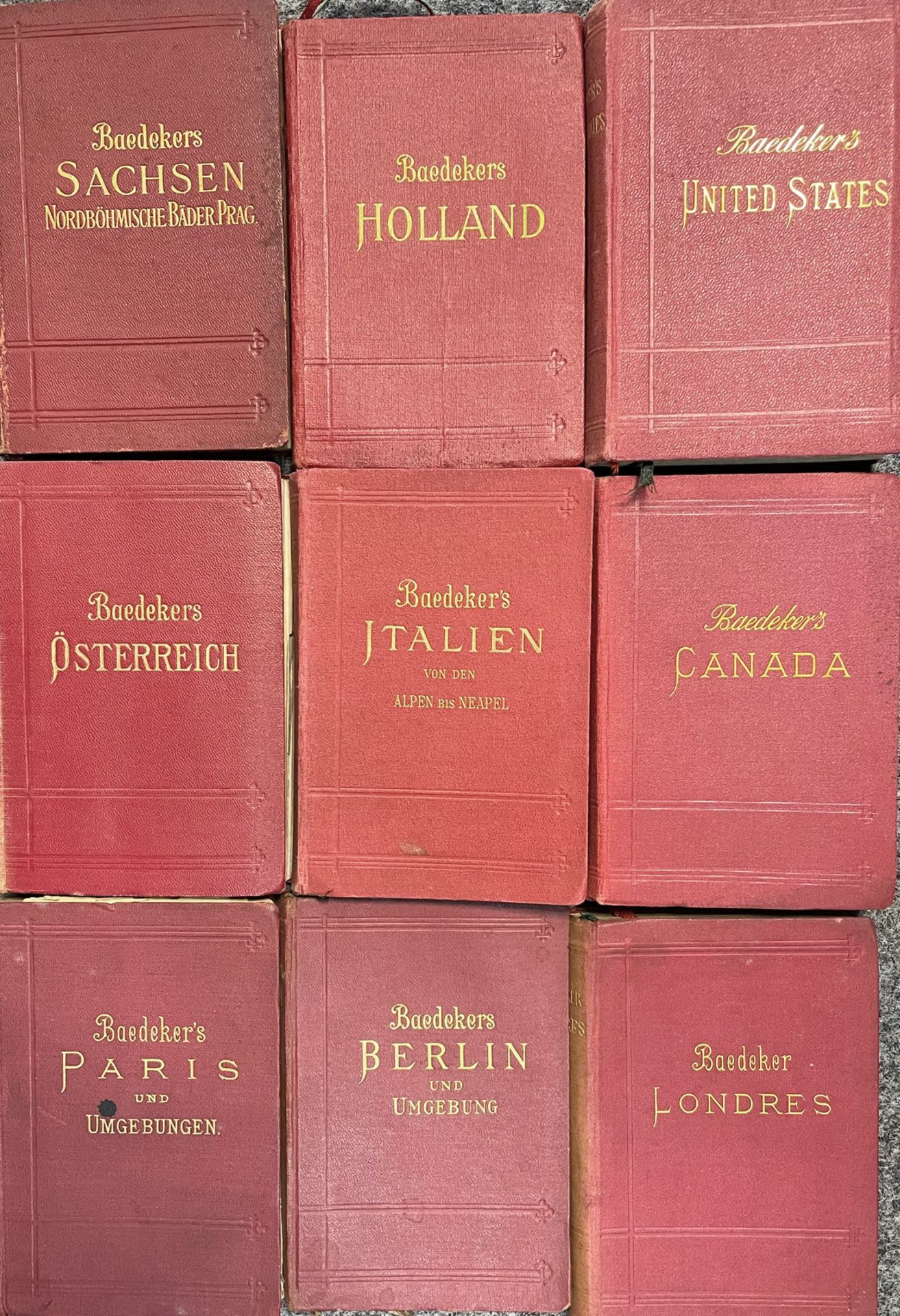 Reiseführer Partie von 27 St., davon 13x BAEDEKER I-II