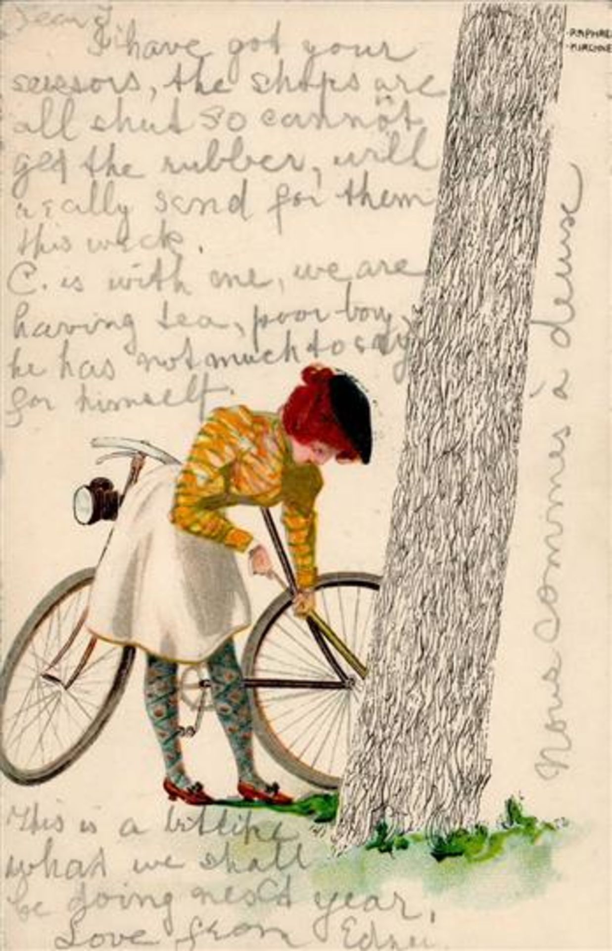 Kirchner, R. Frau Fahrrad 1902 I-II