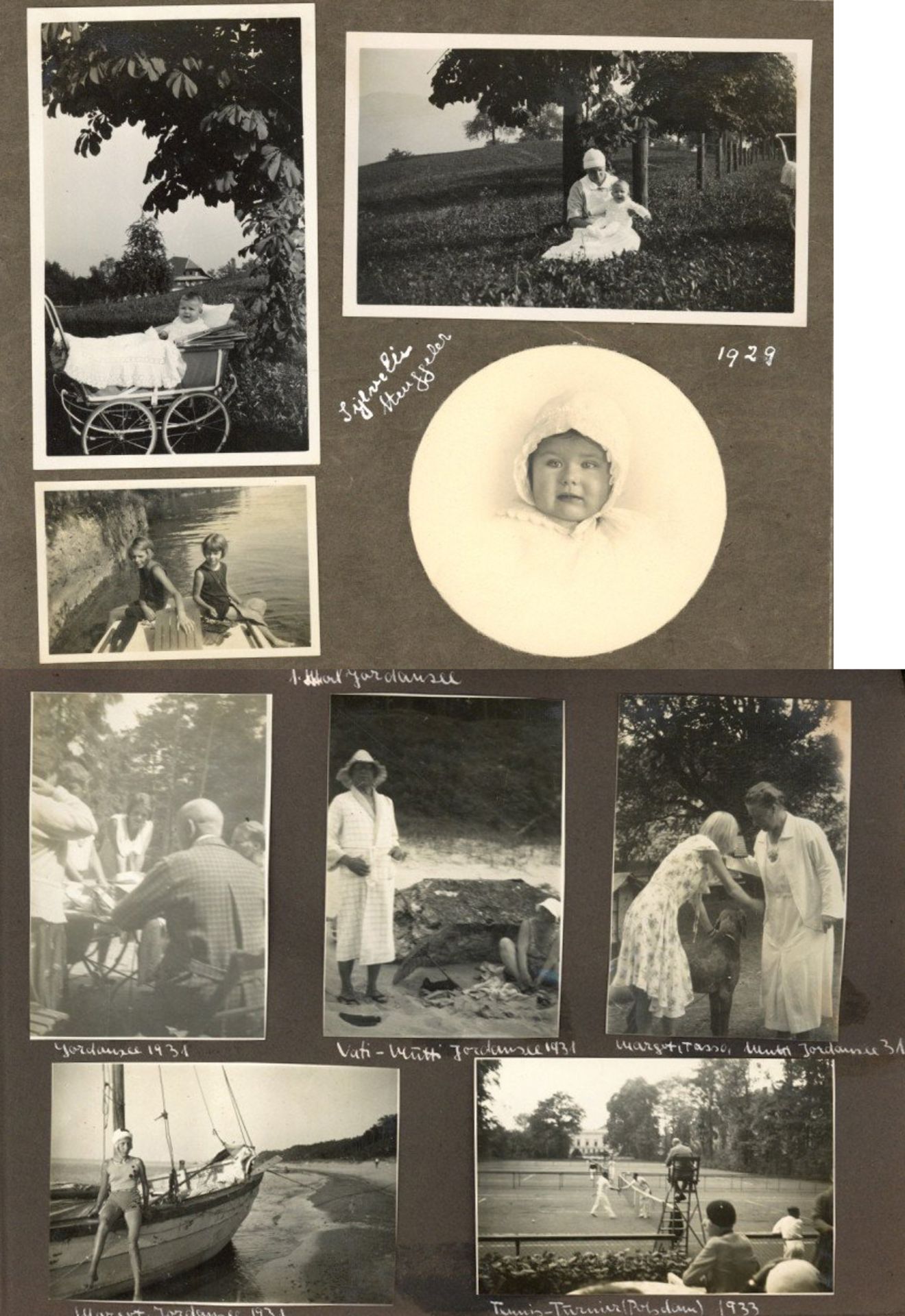 Frauen Kinder Familie diverse alte Fotoalben und Albenblätter mit circa 600 Privat Fotos ca. 1910