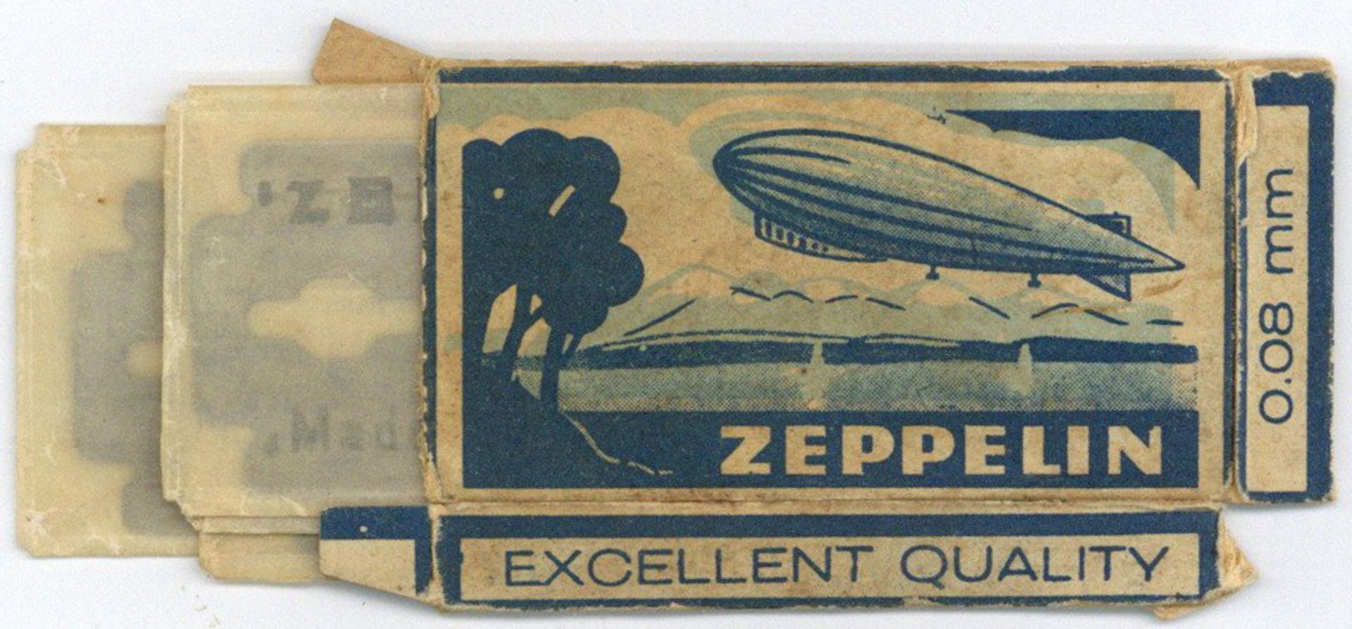 Zeppelin Rasierklingen 5 Stück in orig. Packung I-II