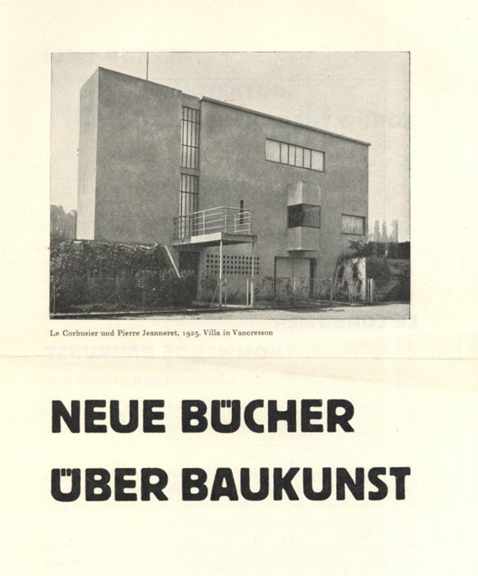 Bauhaus Prospekt Neue Bücher über Baukunst Deutsche Verlags-Anstalt I-II