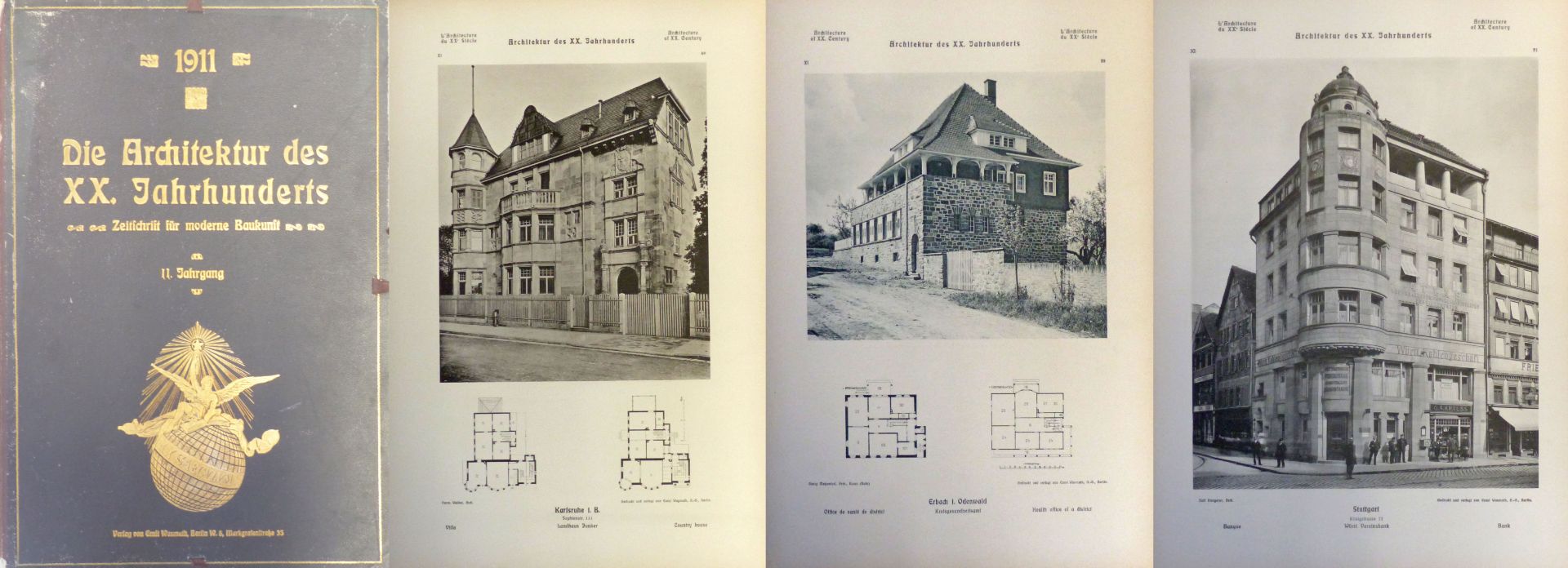 Architektur Buch 1911 Die Architektur des XX. Jahrhunderts Zeitschrift für moderne Baukunst 11.