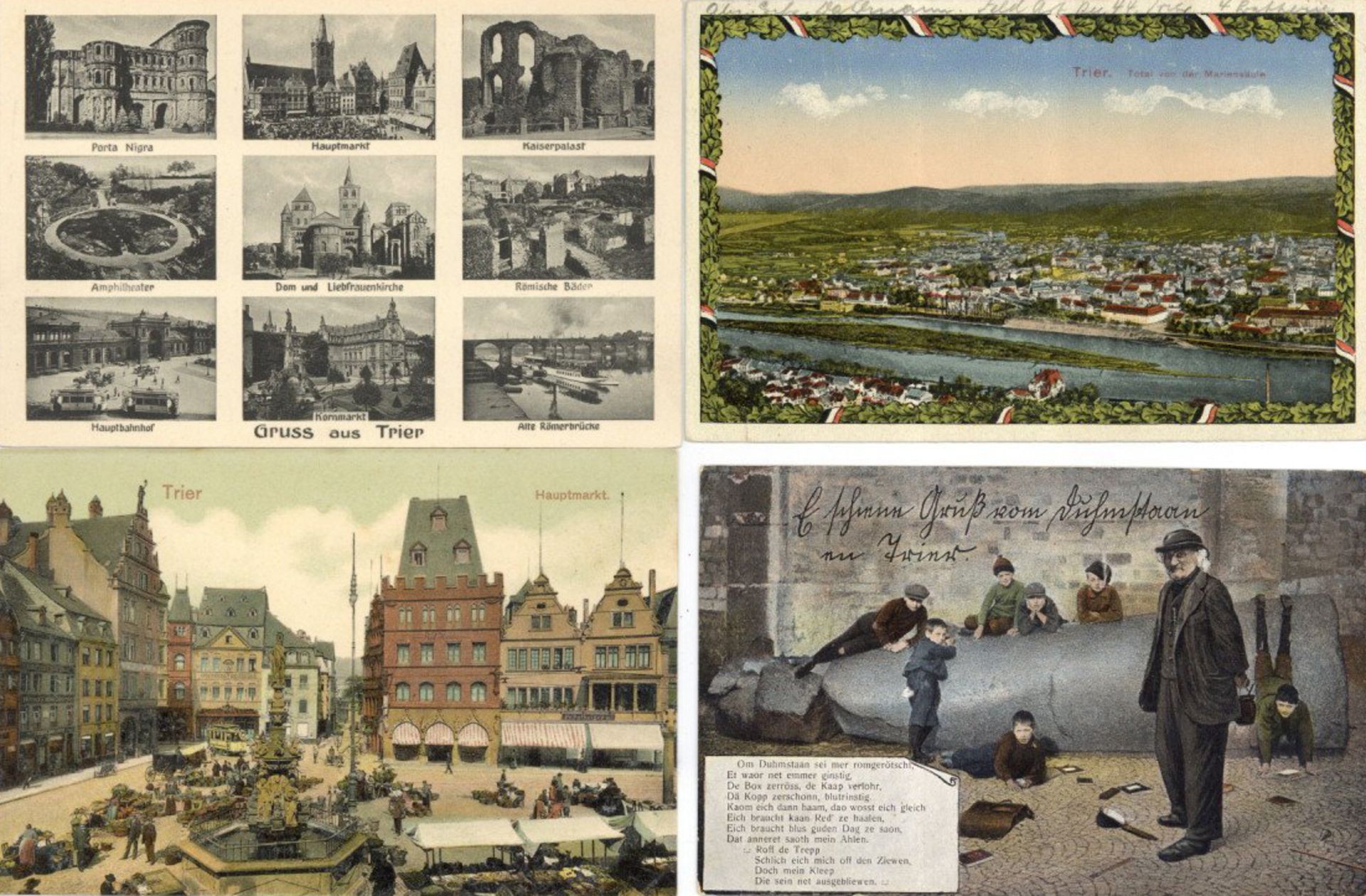 Trier (5500) 2 Alben mit über 600 Ansichtskarten 1900-1940 einfache Karten I-II