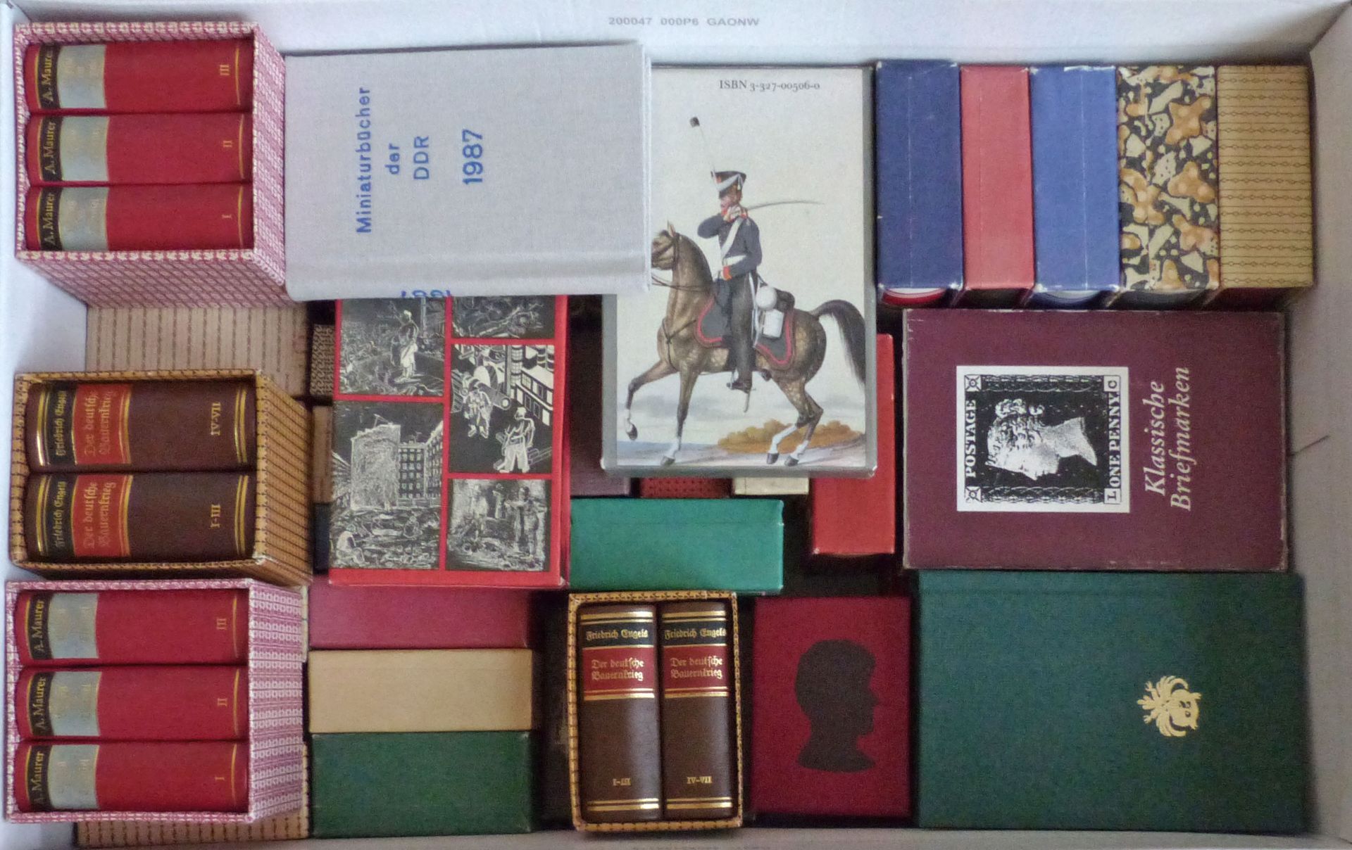 Buch Sammlung von Miniatur Büchern Partie mit circa 60 Stück I-II