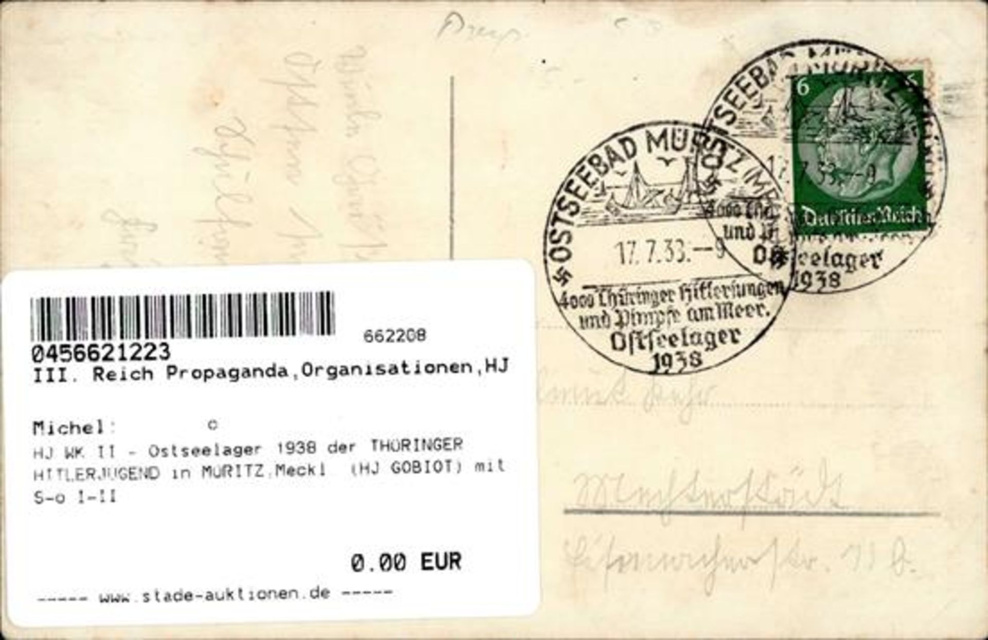 HJ WK II - Ostseelager 1938 der THÜRINGER HITLERJUGEND in MÜRITZ,Meckl. (HJ GOBIOT) mit S-o I-II - Bild 2 aus 2