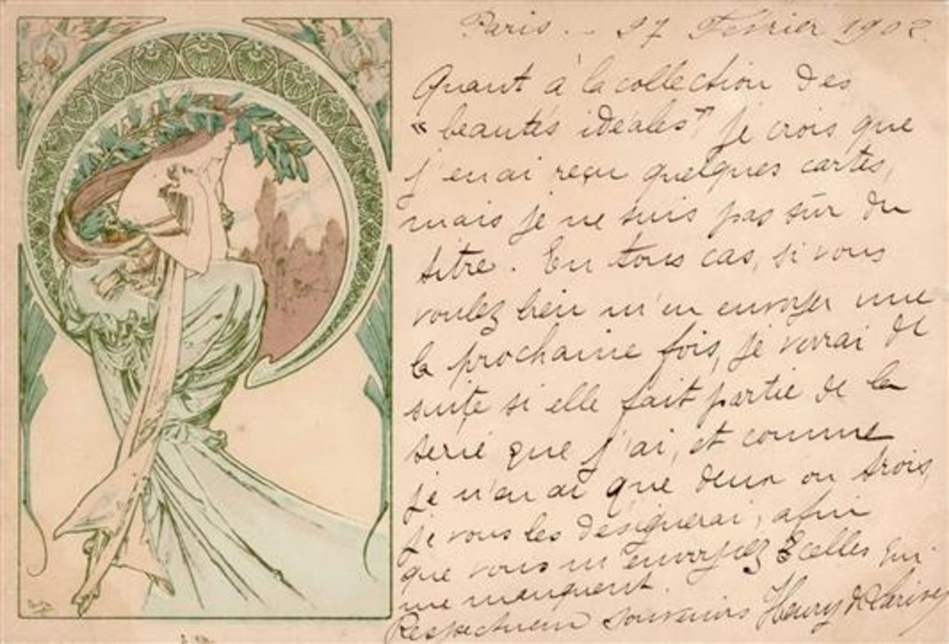 Mucha, Alfons Poetry 1902 II (kleiner Einriss, fleckig)