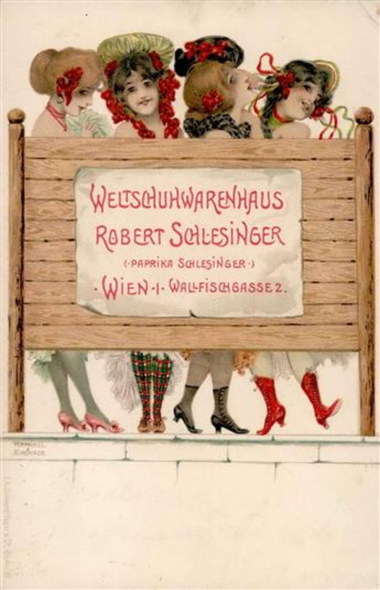 Kirchner, Raphael Weltschuhwarenhaus Robert Schlesinger 1906 I-II (Ecke repariert)