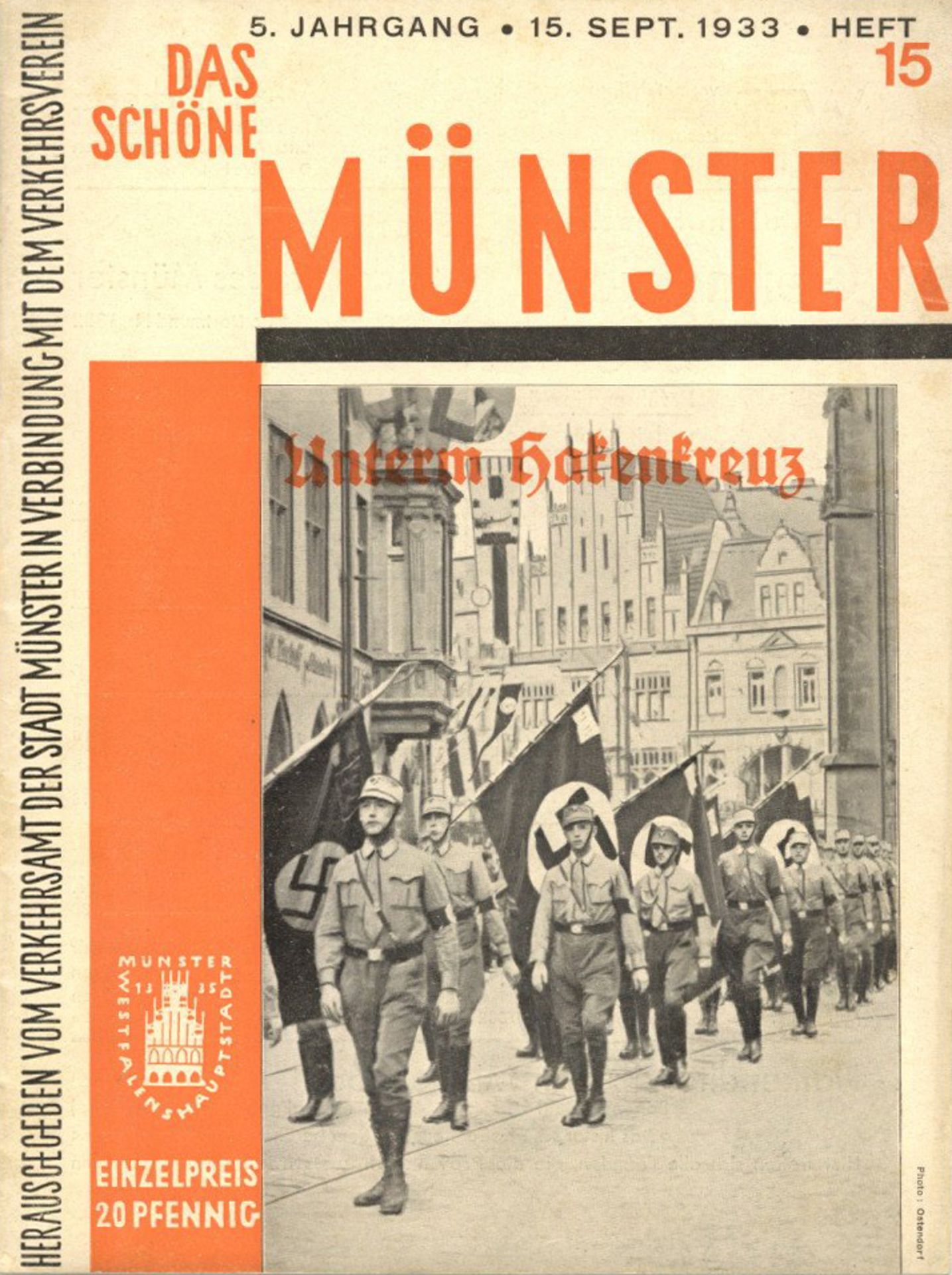 Buch WK II Das schöne Münster unterm Hakenkreuz Heft 15 hrsg. Verkehrsamt der Stadt Münster 1933