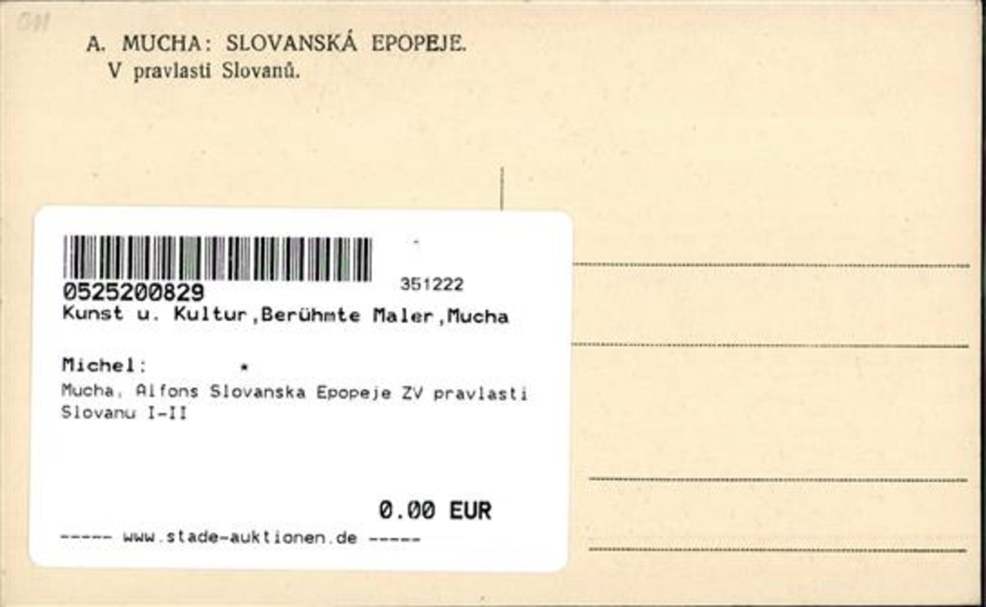 Mucha, Alfons Slovanska Epopeje V pravlasti Slovanu I-II - Bild 2 aus 2