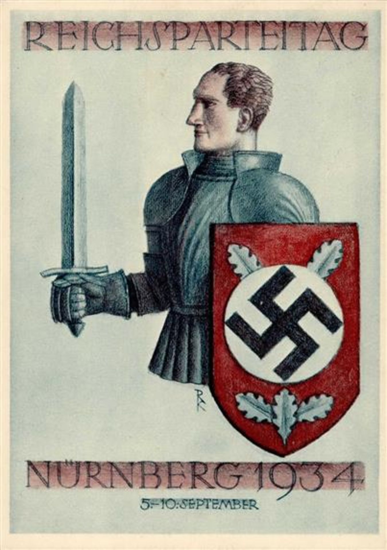 REICHSPARTEITAG NÜRNBERG 1934 WK II - Festpostkarte mit S-o I