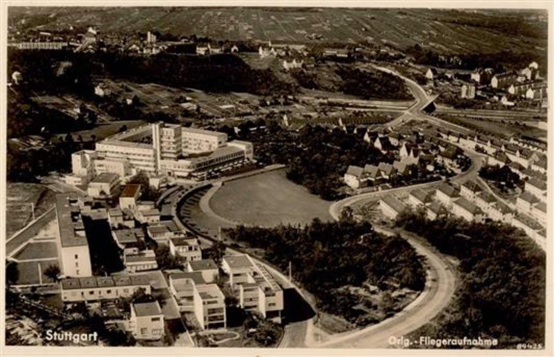 Bauhaus Weissenhofsiedlung Stuttgart (7000) Fliegeraufnahme I-II