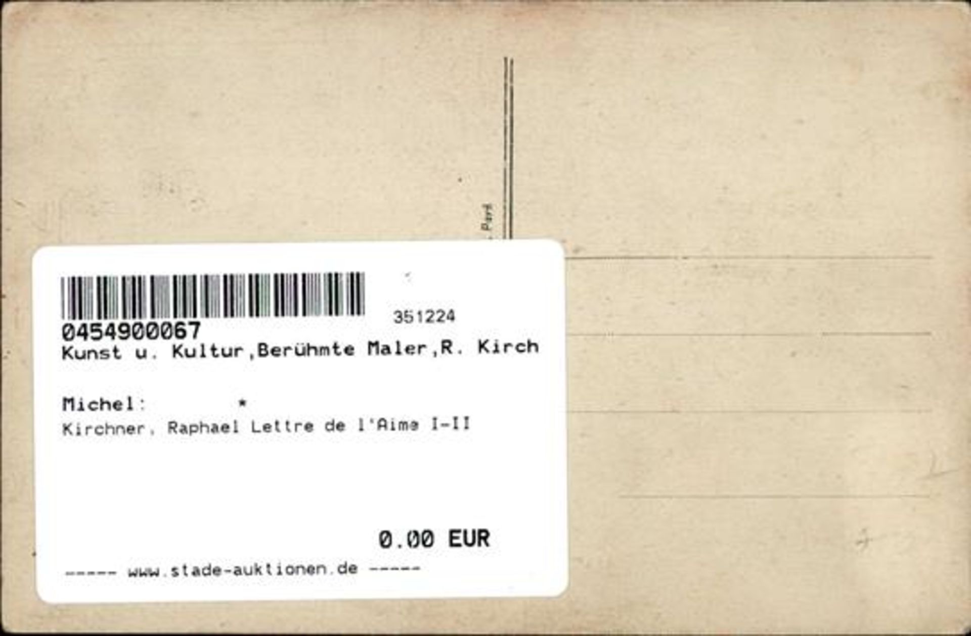 Kirchner, Raphael Lettre de l'Aime I-II - Bild 2 aus 2