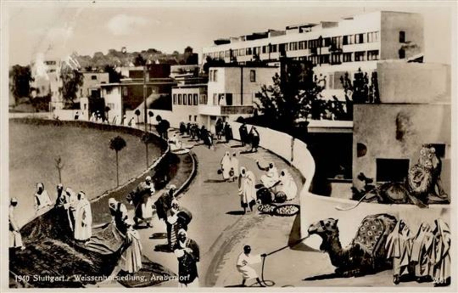 Bauhaus Weissenhofsiedlung Stuttgart (7000) Araberdorf Foto-Karte I-II