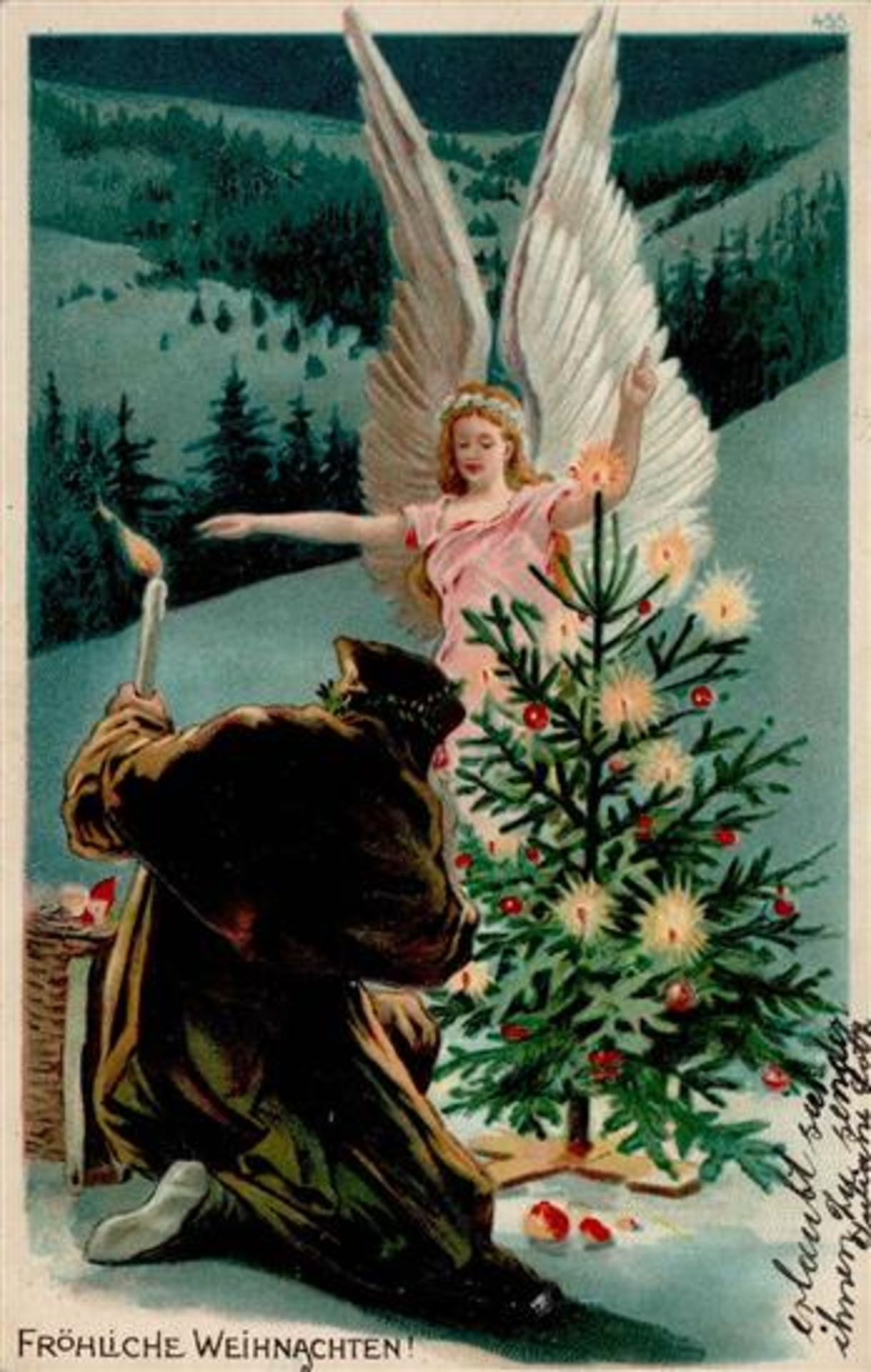 Engel Weihnachten Präge-Karte 1905 I-II