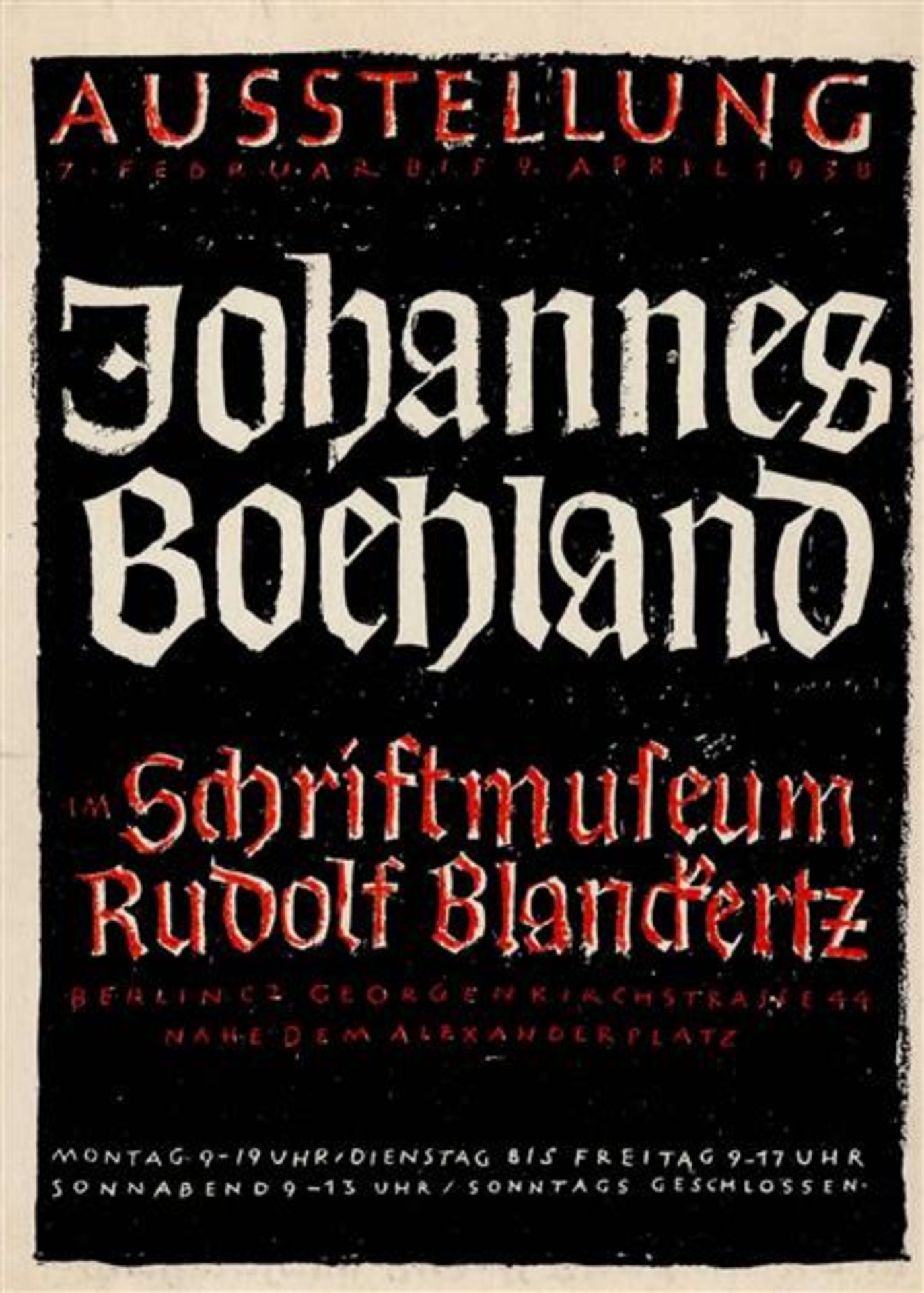 BERLIN WK II - Ausstellung JOHANNES BOEHLAND 1938 I