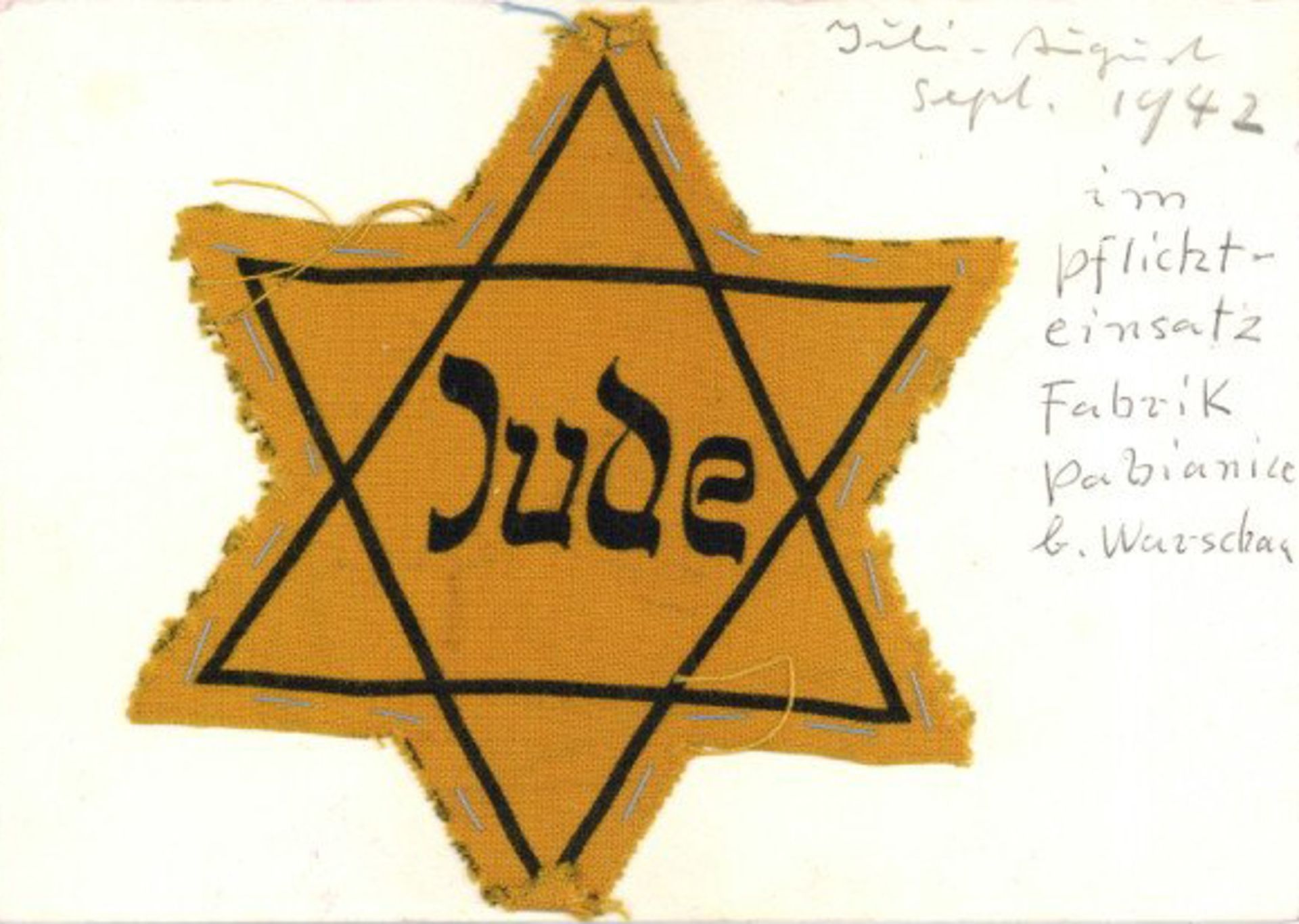 Judaika Judenstern im Pflichteinsatz Pabianice Polen 1942 I-II