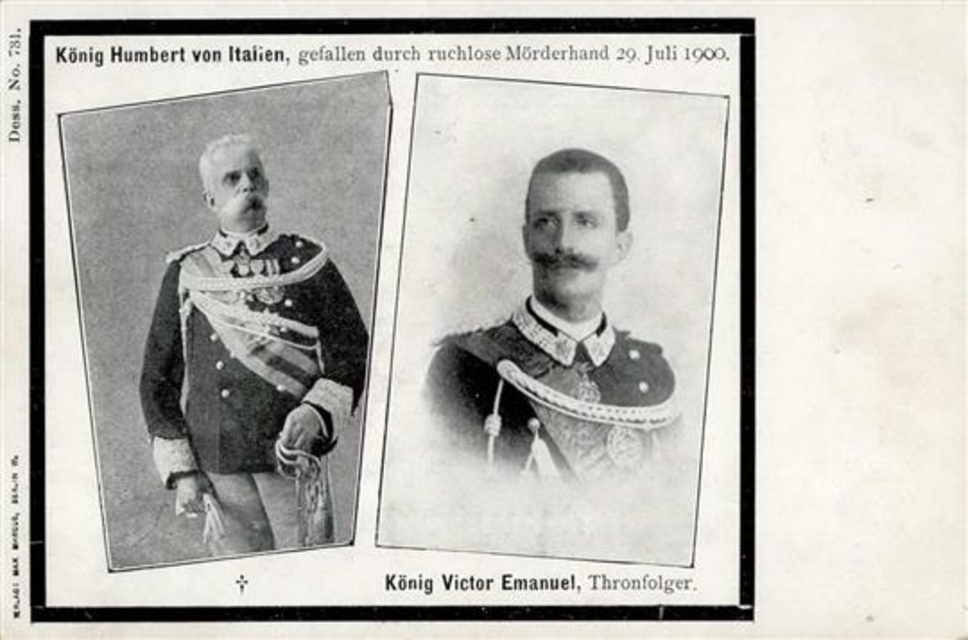 Adel Italien König Humberto König Victor Emanuel I-II