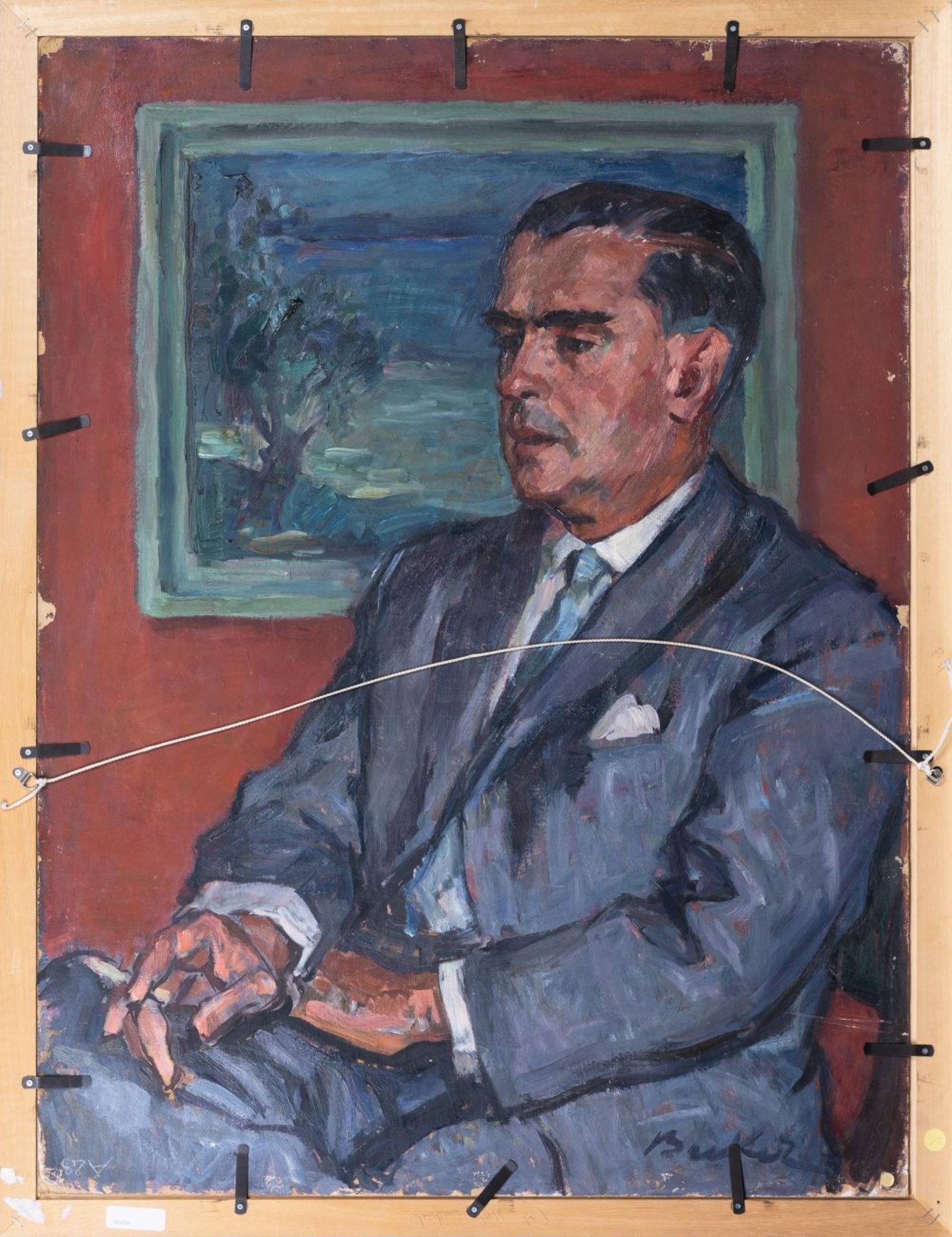 Claus Becker (Düsseldorf 1902 - Hamburg 1983). Selbstportrait. - Bild 2 aus 2
