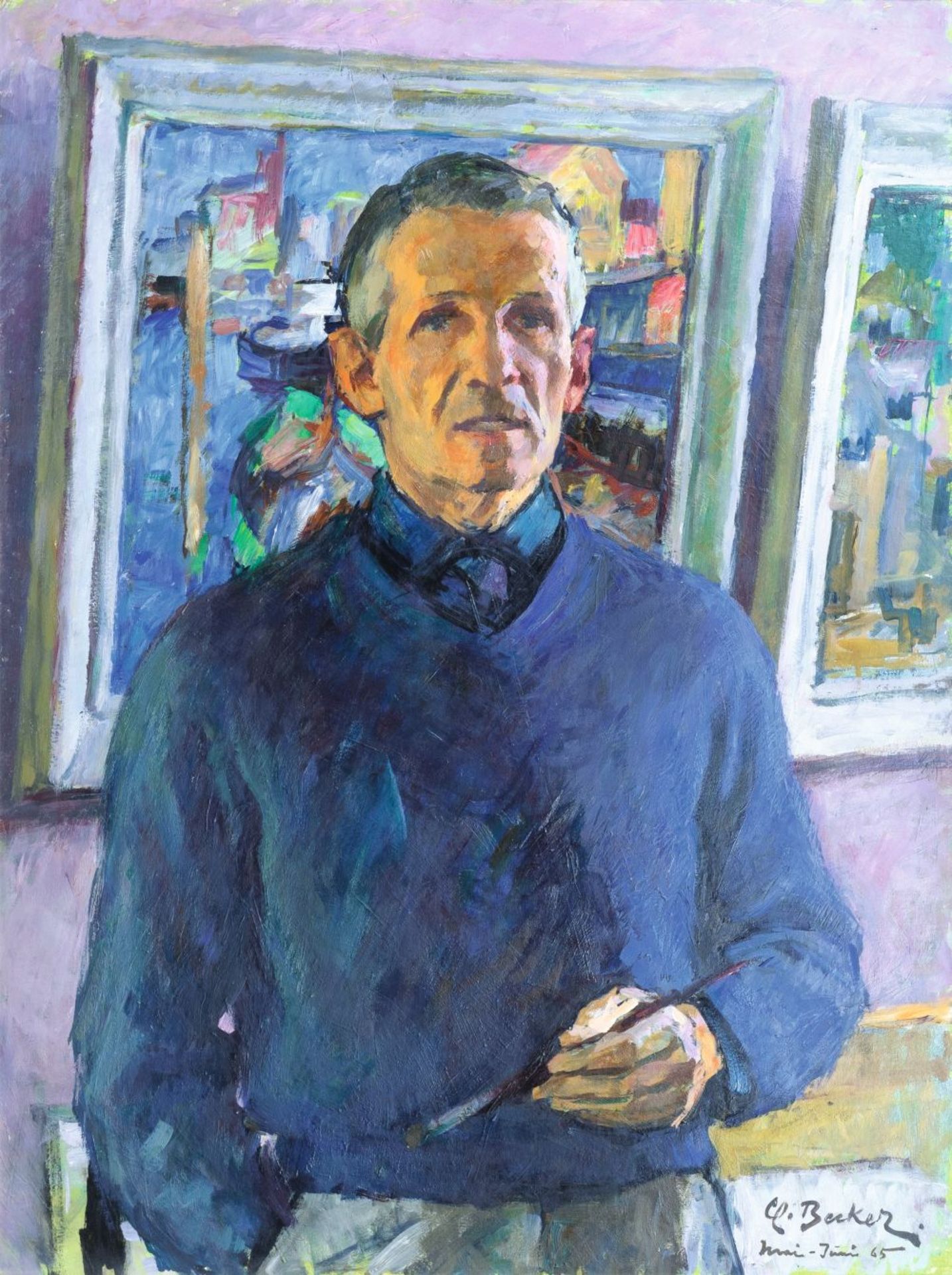 Claus Becker (Düsseldorf 1902 - Hamburg 1983). Selbstportrait.