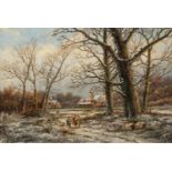 Hendrik Barend Koekkoek (Amsterdam 1849 - London 1908). Winterlandschaft.