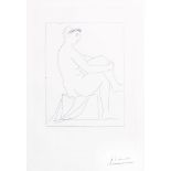 Pablo Picasso (Malaga 1881 - Mougins 1973). Femme nue couronnée des fleurs.