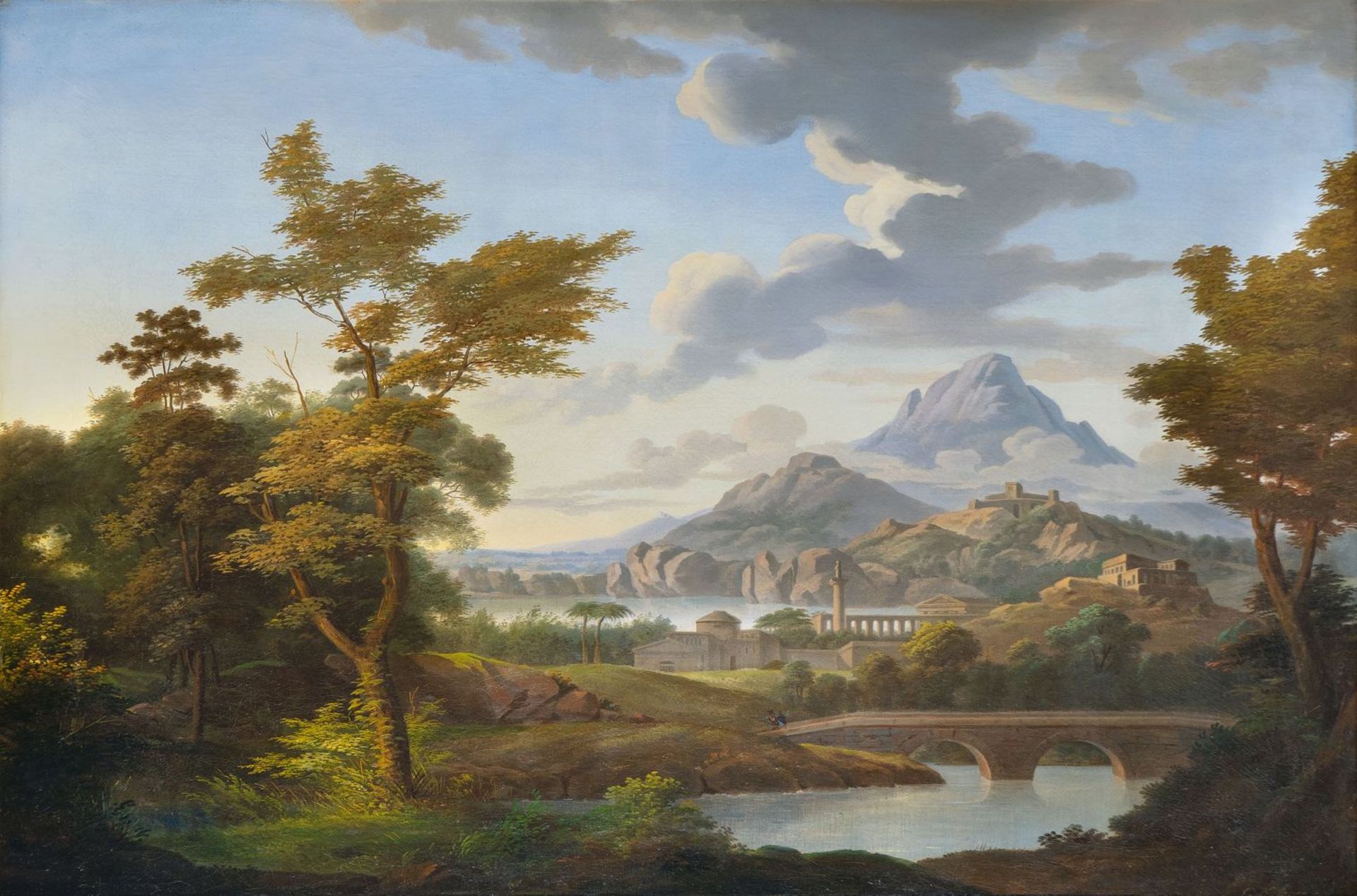 C. Kühnen tätig 19. Jh. Ideale Landschaft.