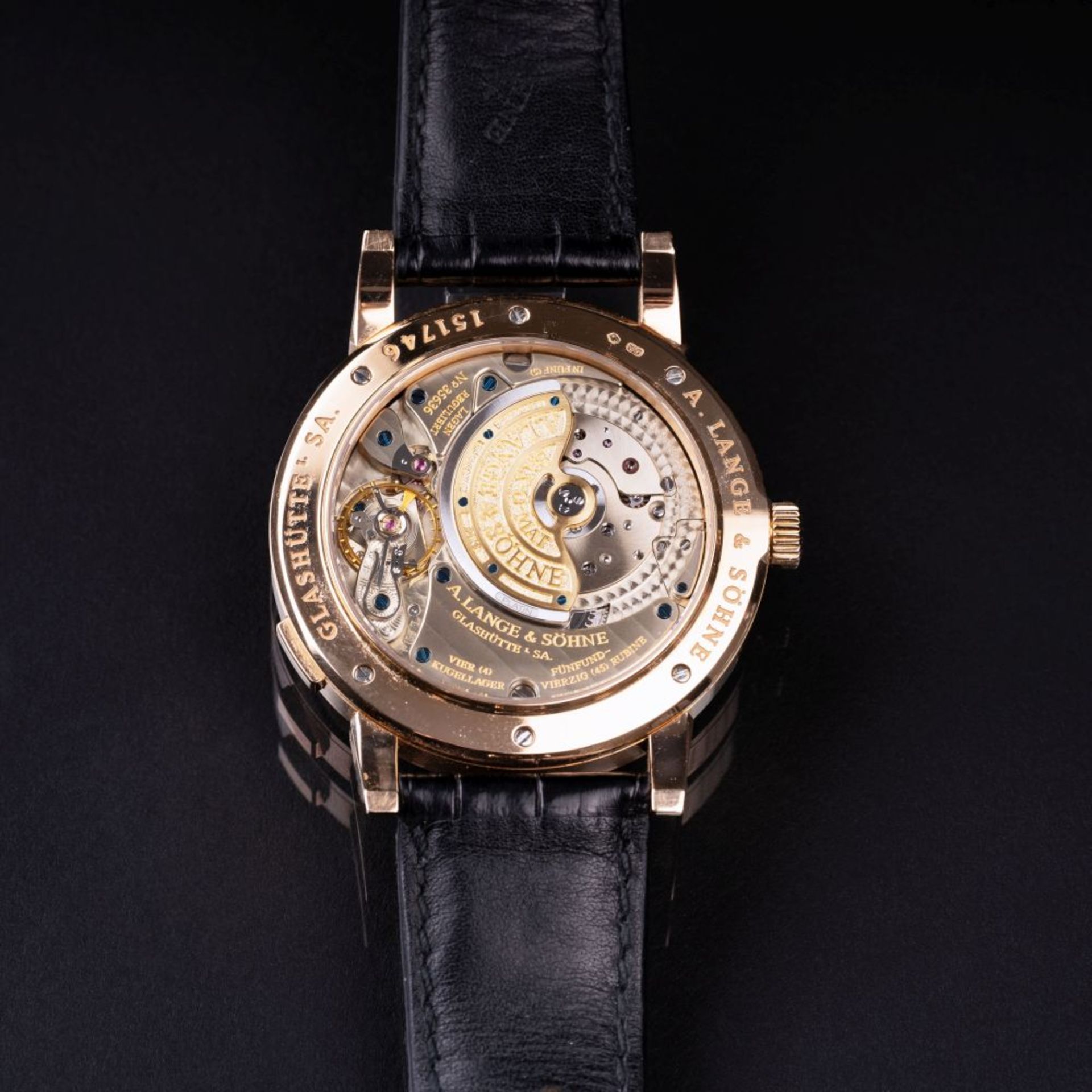 A. Lange & Söhne. Herren-Armbanduhr 'Grosse Langematik'. - Bild 2 aus 2