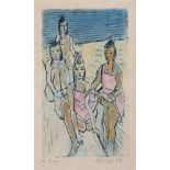 Emil Maetzel (Cuxhaven 1877 - Hamburg 1955). Frauen am Strand.