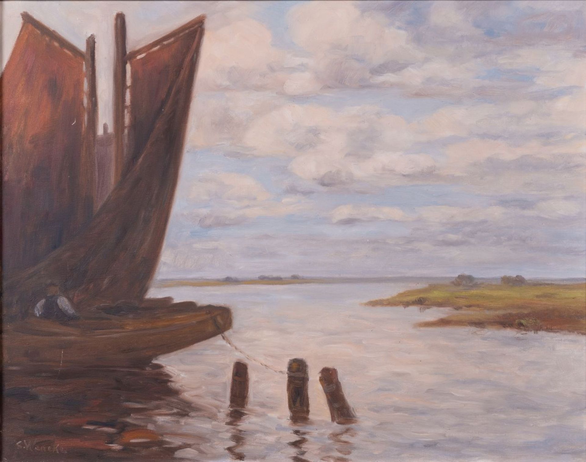 Wencke, Sophie (Bremerhaven 1874 - Worpswede 1963). Boats.
