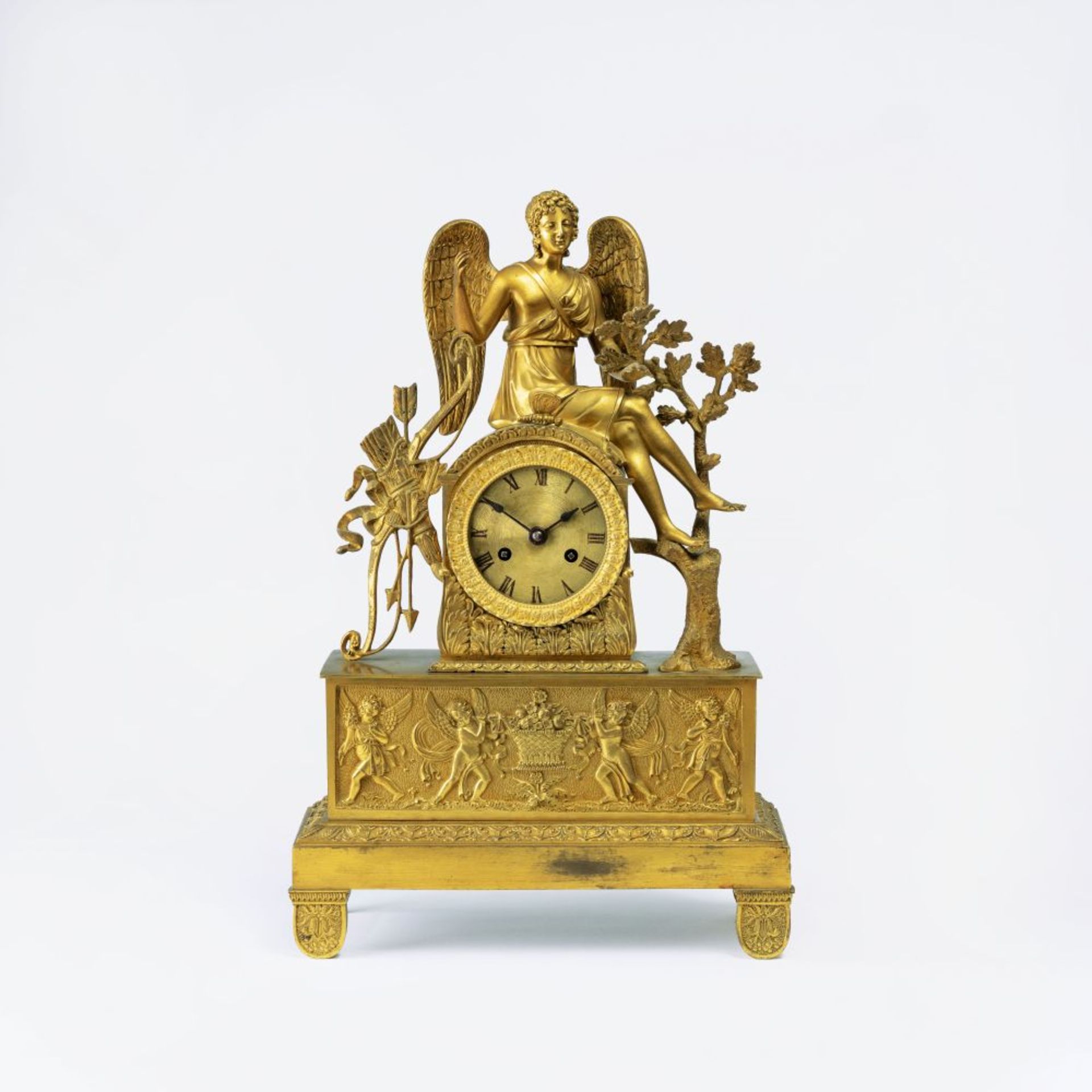 An Empire Pendule 'Amor with Laurel Tree'.