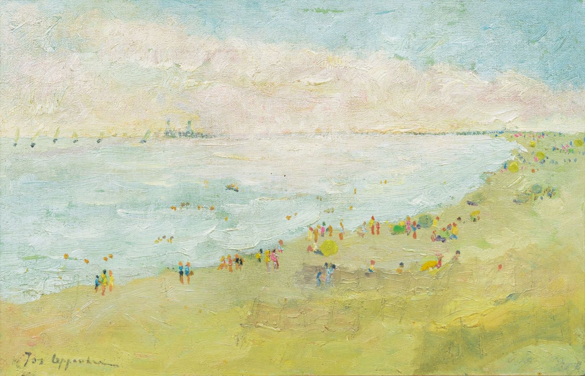 Oppenheimer, Joseph (Würzburg 1876 - Montréal 1966). Busy Beach.