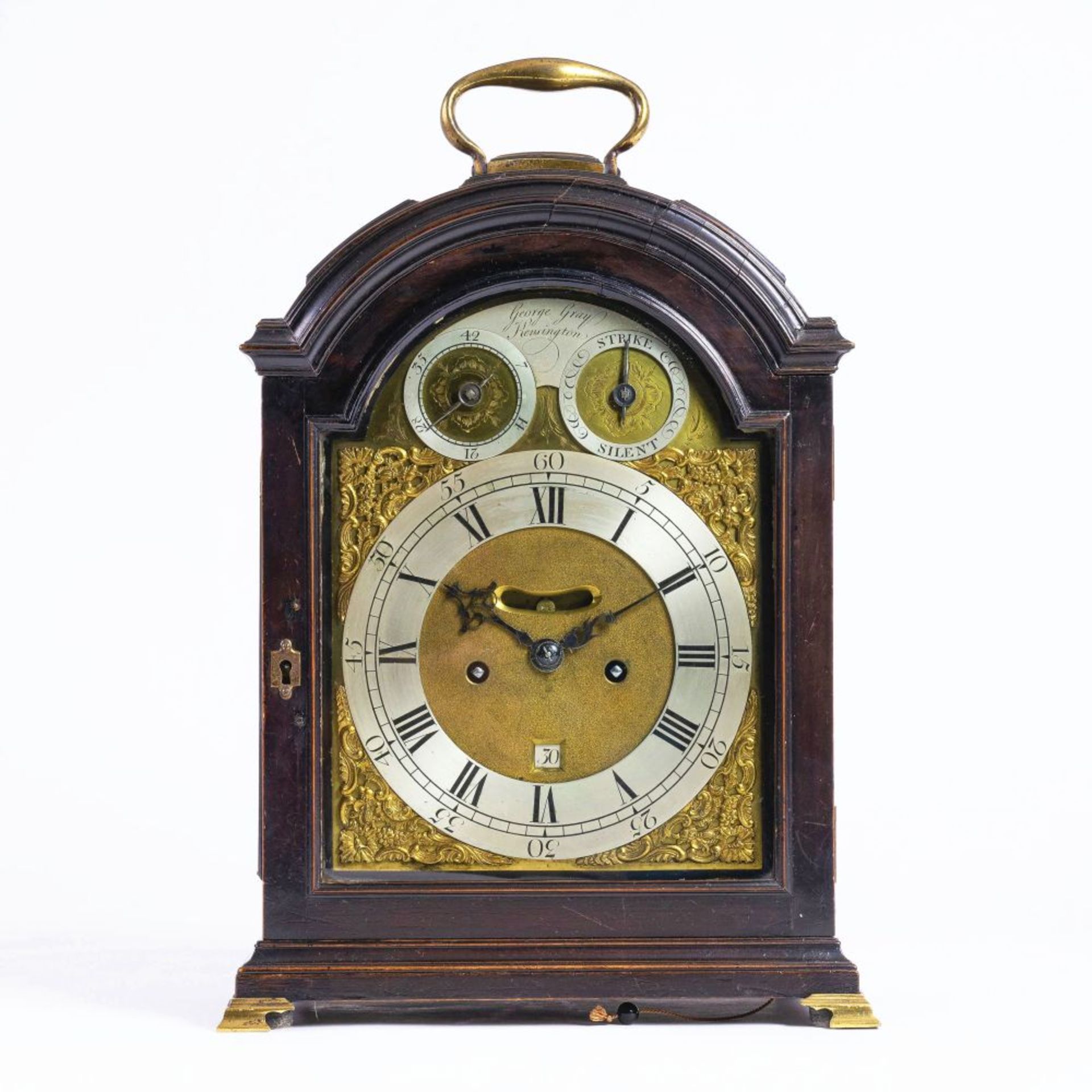 Gray, George England 18th cent. A George III Bracket Clock with Repetition.