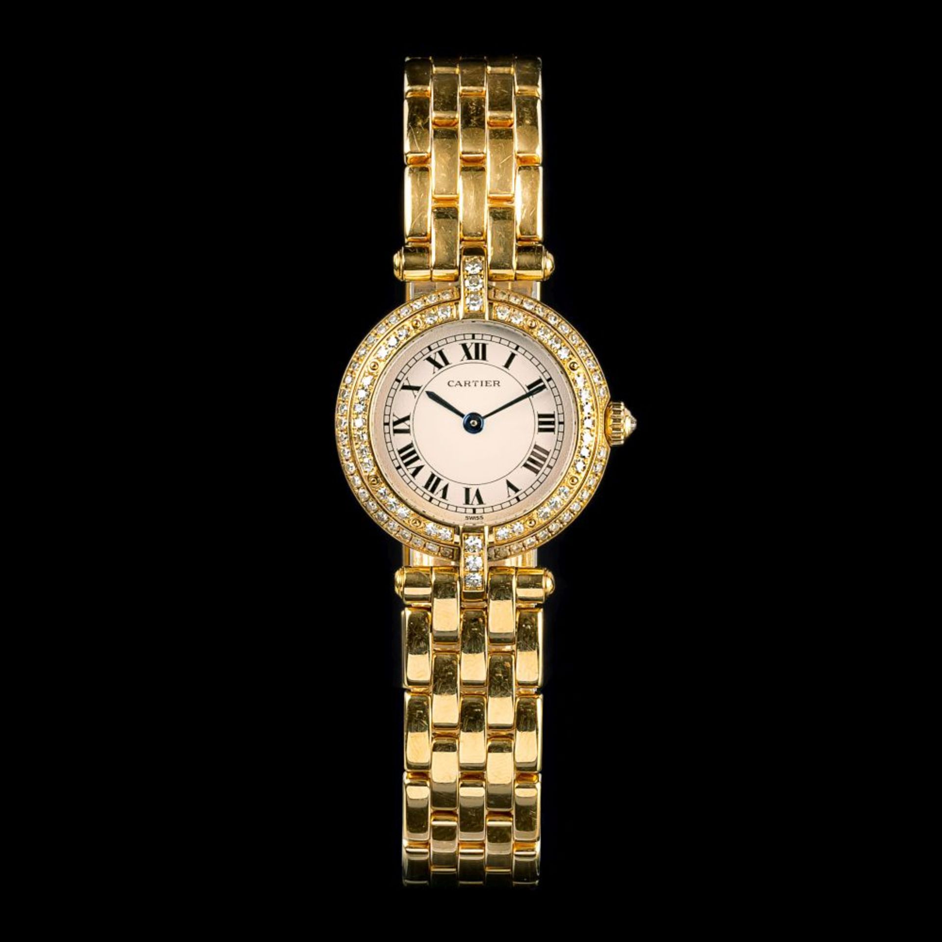 Cartier. Damen-Armbanduhr 'Panthere Vendome' mit Diamanten.