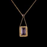 Jugendstil Amethyst-Anhänger.