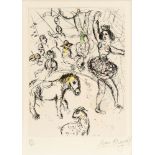 Marc Chagall (Witebsk 1887 - St.-Paul-de-Vence 1985). Au cirque, le poney.