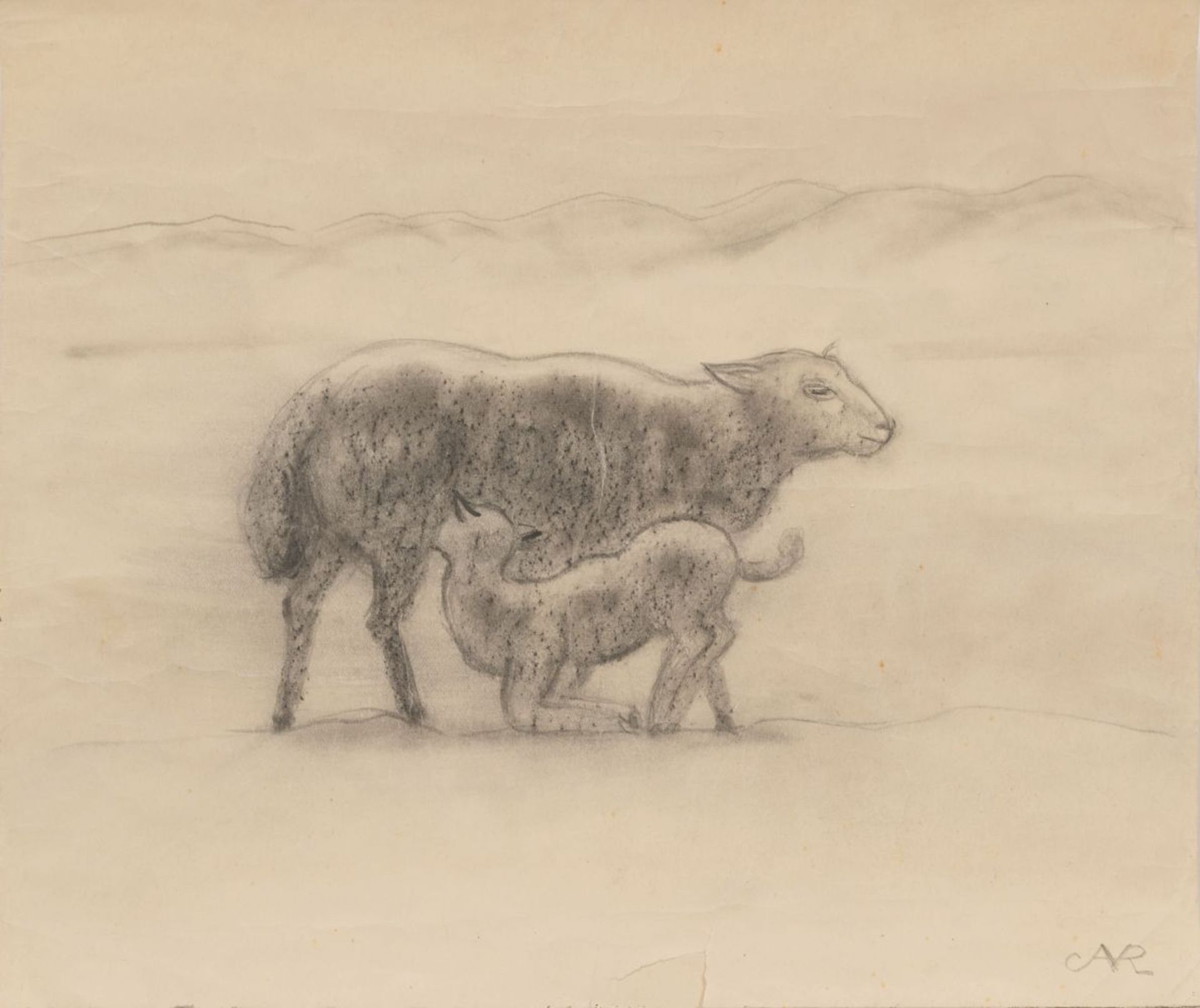 Rée, Anita (Hamburg 1885 - Kampen 1933). Sheep and Lamb.