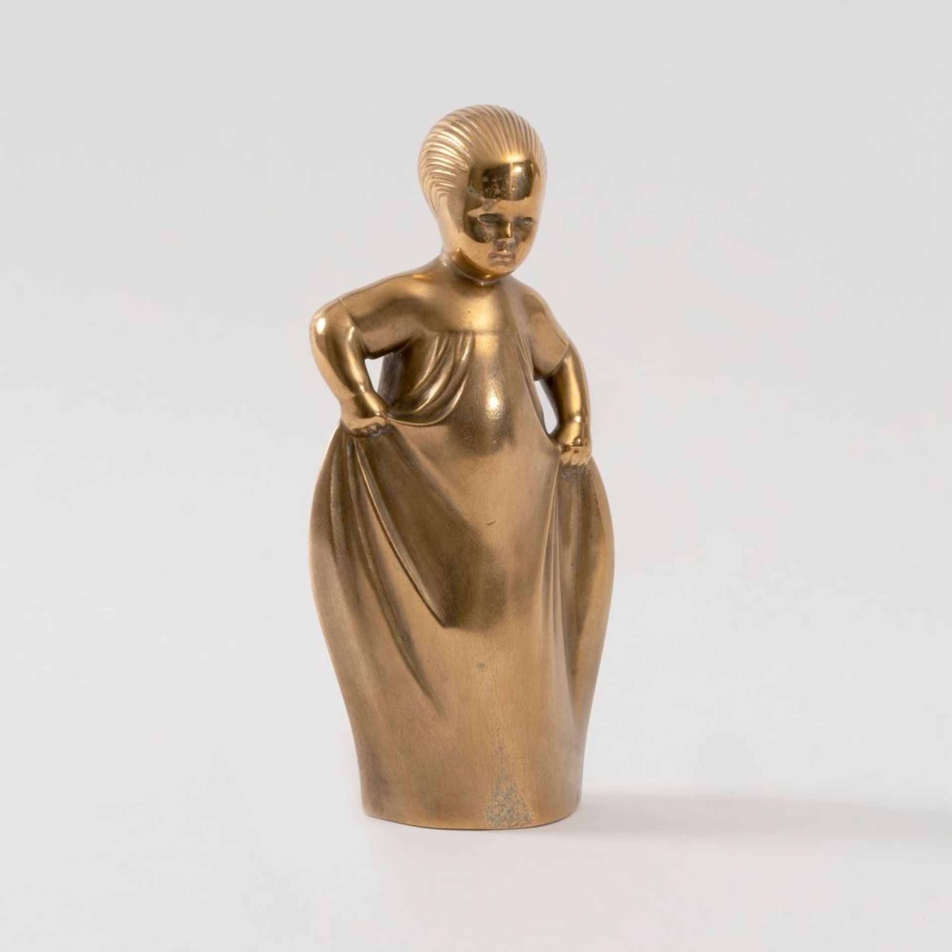Madsen, Theodor (1880 - 1965). A Small Bronze 'Girl'.