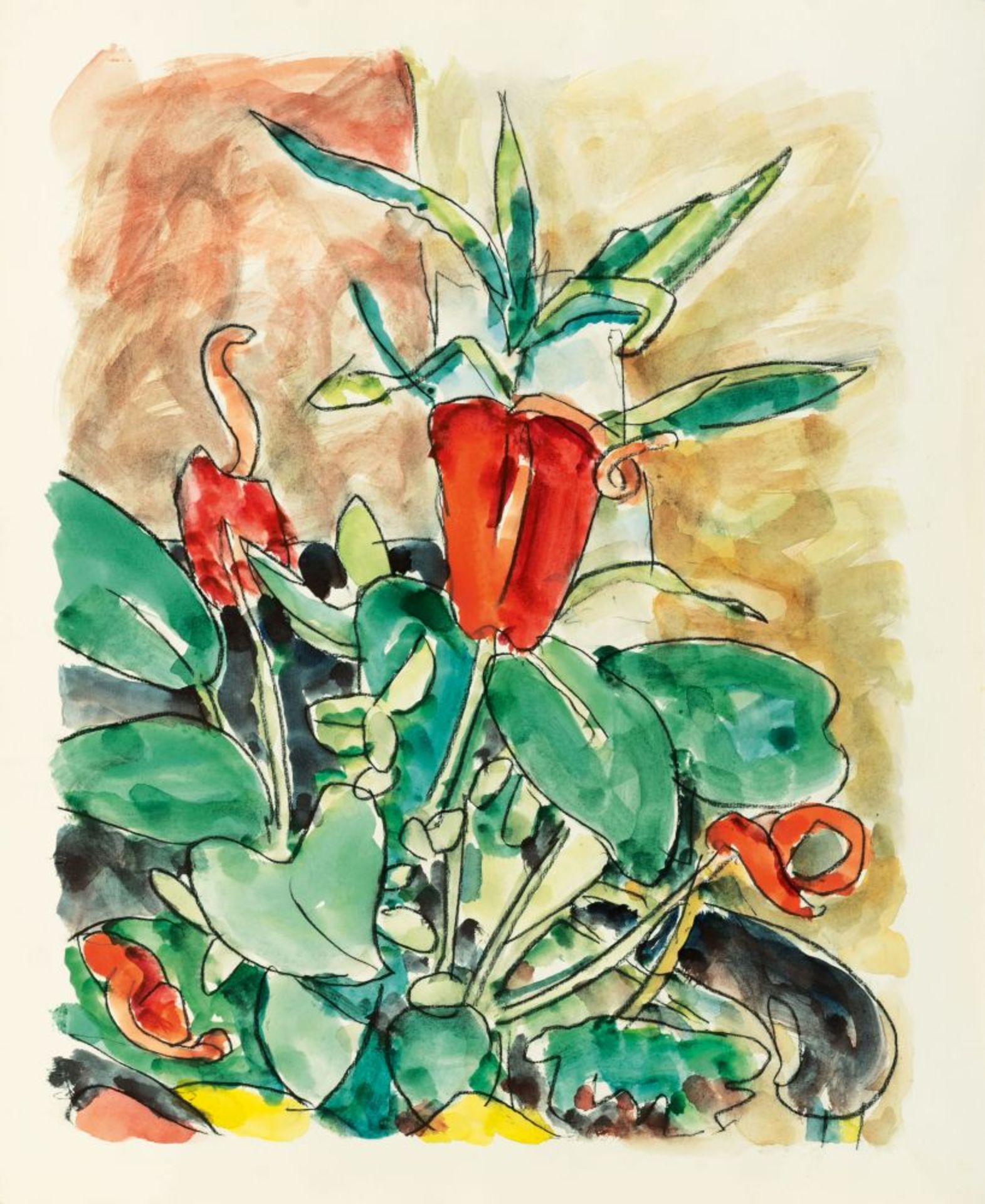 Hauptmann, Ivo (Erkner 1886 - Hamburg 1973). Flamingo Flower.