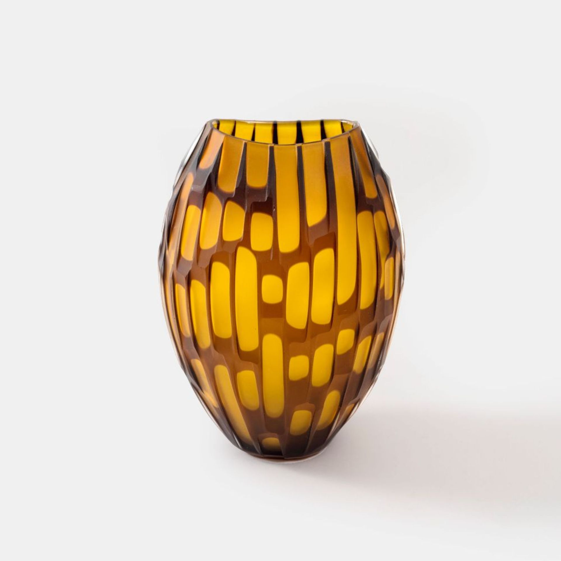 Baldwin & Guggisberg Nonfoux, founded 1982. A Modern Vase  'Amber Vessel'.