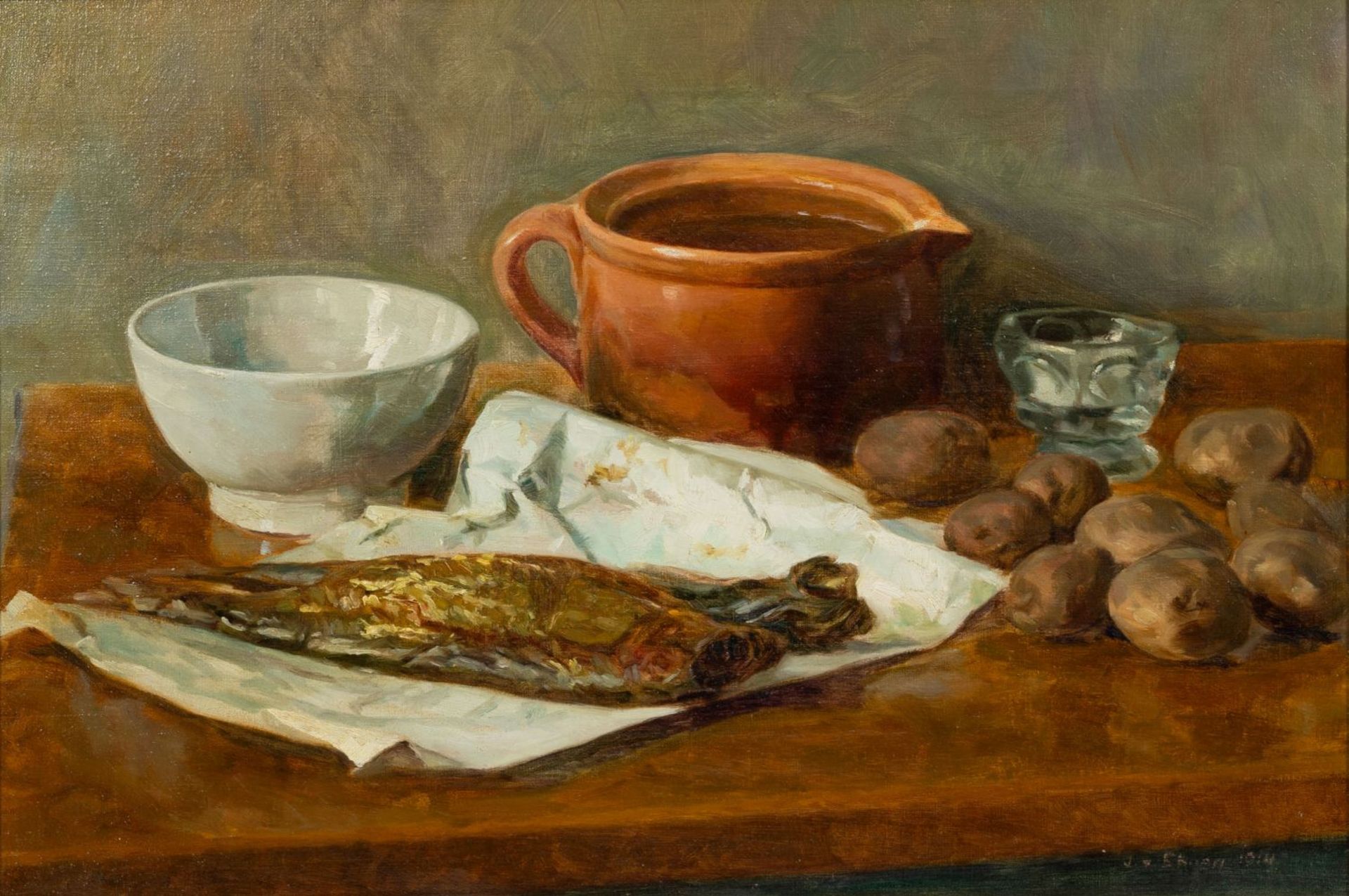 Ehren, Julius von (Altona 1864 - Hamburg 1944). Table Still Life.