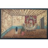 MEXICAN SCHOOL (EX-VOTO ARTIST) 20TH CENTURY - Vintage Ex-Voto/Retablo: Señor de la Caña - Oil on...