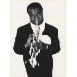 RICHARD AVEDON - Louis Armstrong, Musician, Newport Jazz Festival, Newport, Rhode Island, May 3, ...