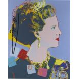 ANDY WARHOL - Queen Margrethe (#1) - Color offset lithograph