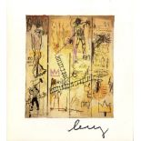 JEAN-MICHEL BASQUIAT - Leonardo da Vinci's Greatest Hits - Color offset lithograph