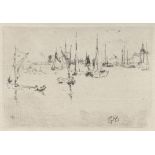 JAMES A. M. WHISTLER - Boats, Dordrecht - Original etching