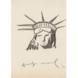 ANDY WARHOL - The Statue of Liberty - Pencil drawing on paper